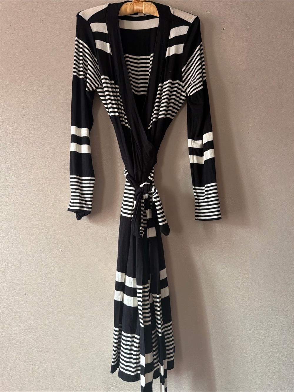 Banana Republic Black and White Striped Dress